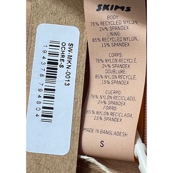 SKIMS Swim Tank Monokini Ochre Womens Small - Picture 10 of 14